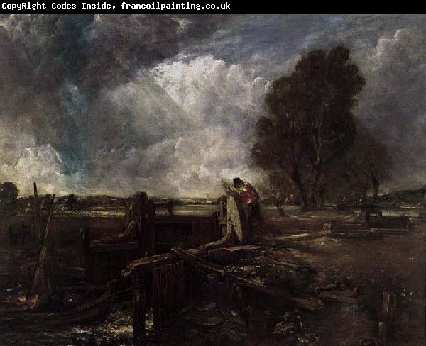 John Constable A Boat at the Sluice